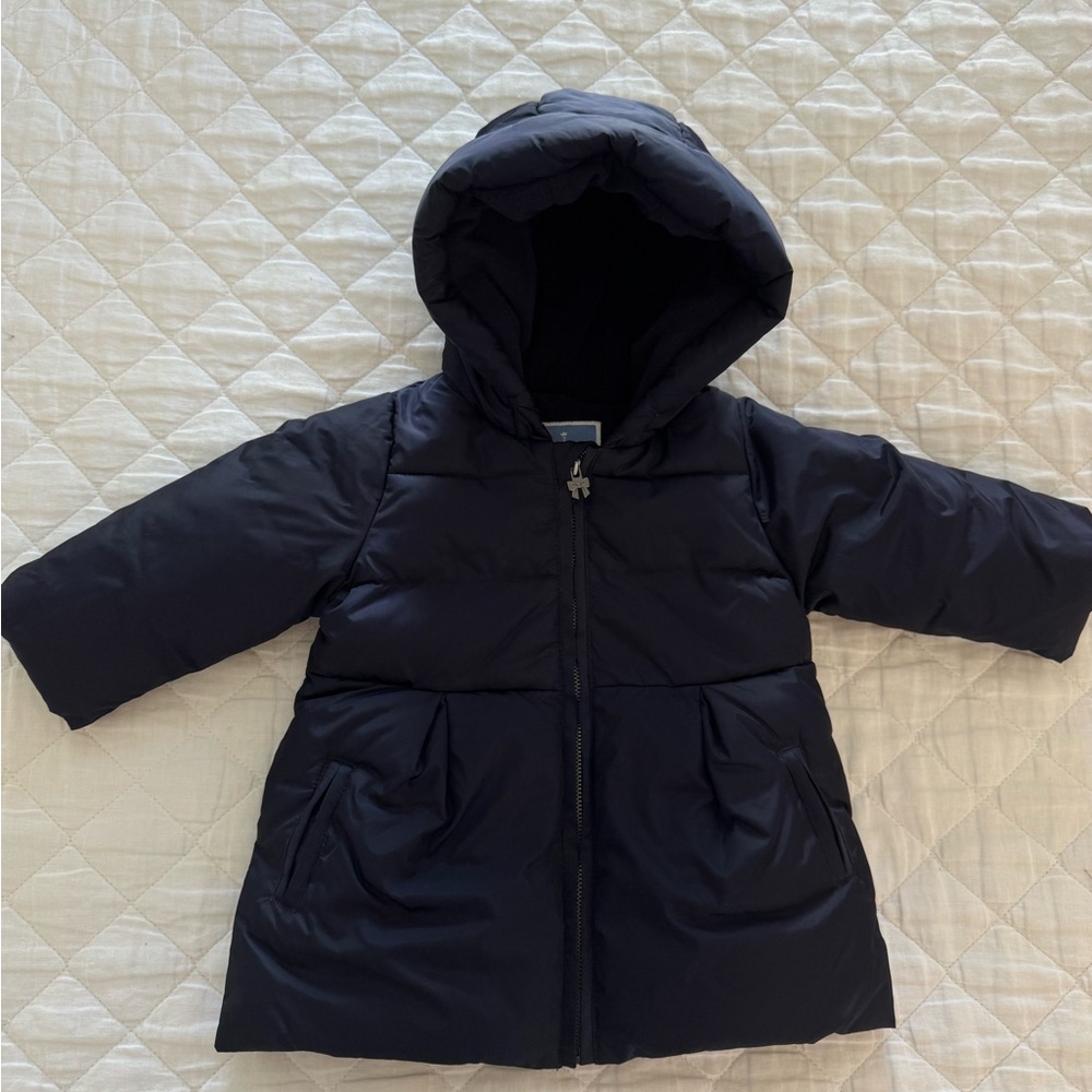 Jacadi Navy Girls Puffer Coat 12 months